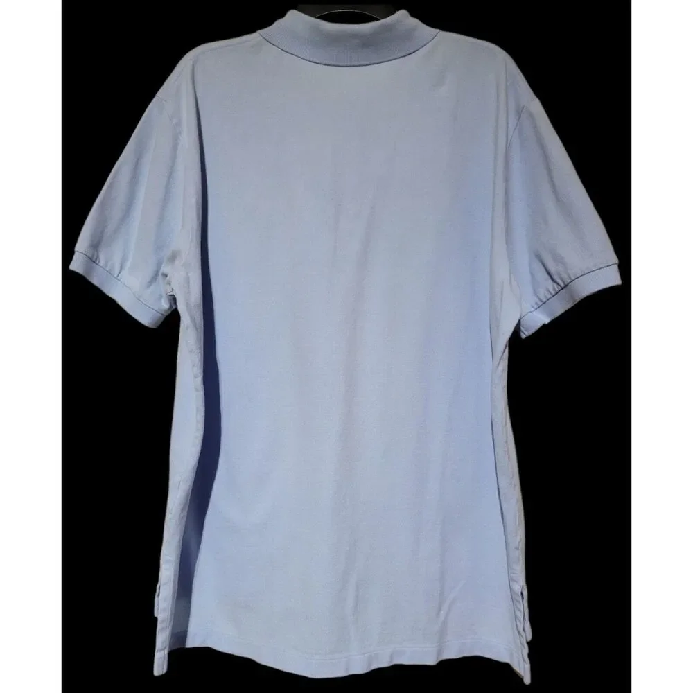 Mens RALPH LAUREN - Size XL - Short Slv Polo Shirt - Light Blue, Pink Pony